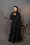 Étoile Noir Abaya – Embroidered Sleeve Detail